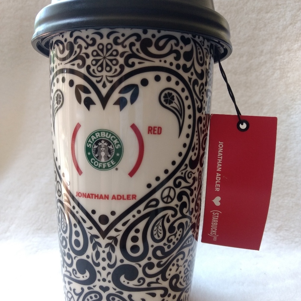 Starbucks Jonathan Adler Red Travel Mug